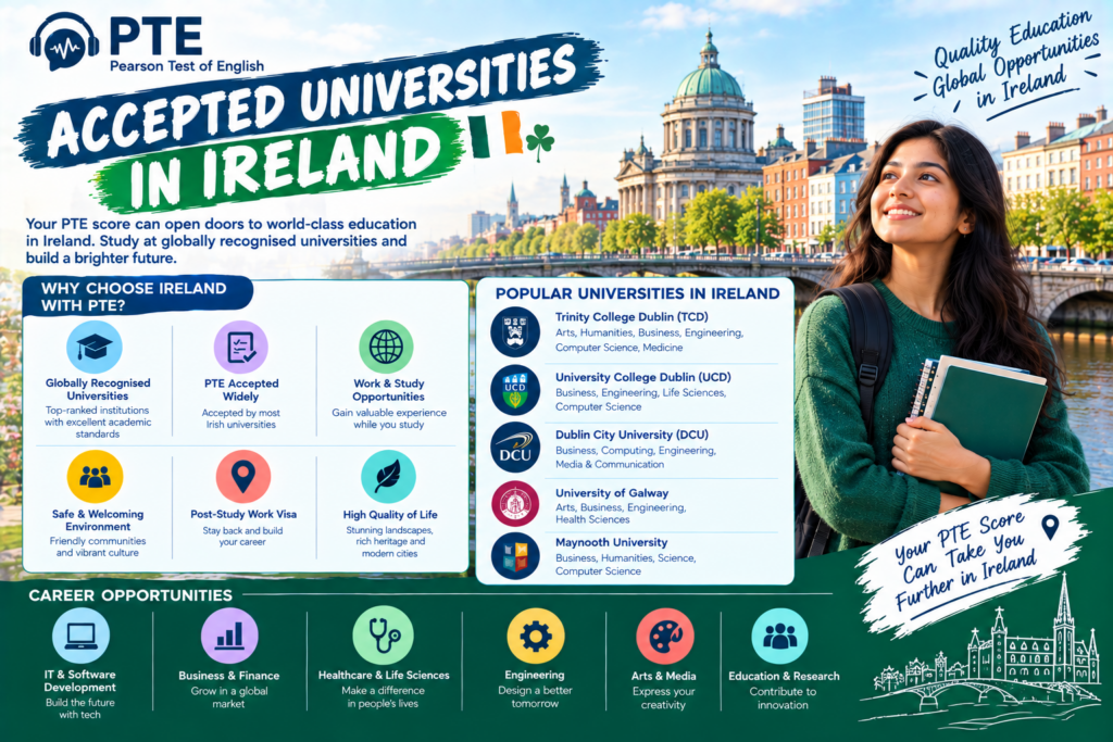 PTE Accepted Universities in Ireland