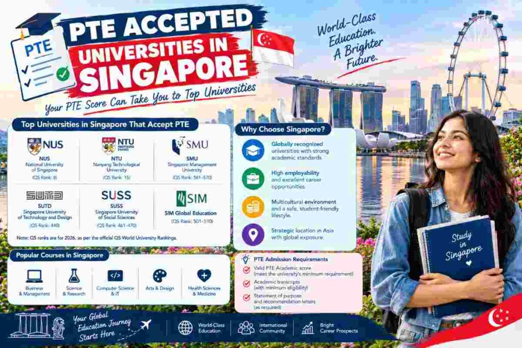 PTE Accepted universities in Singapore