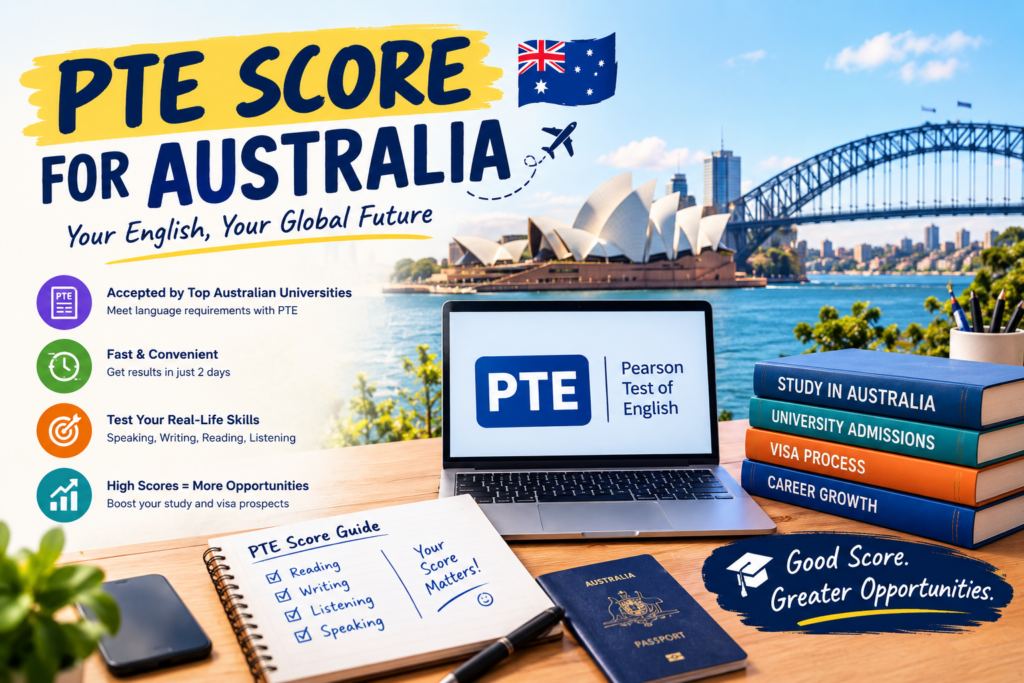 PTE Score for Australia 2026: Visa, University, and PR Requirements