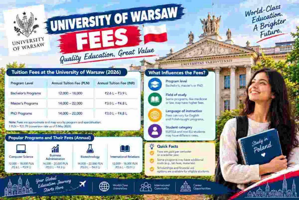 University of Warsaw fees