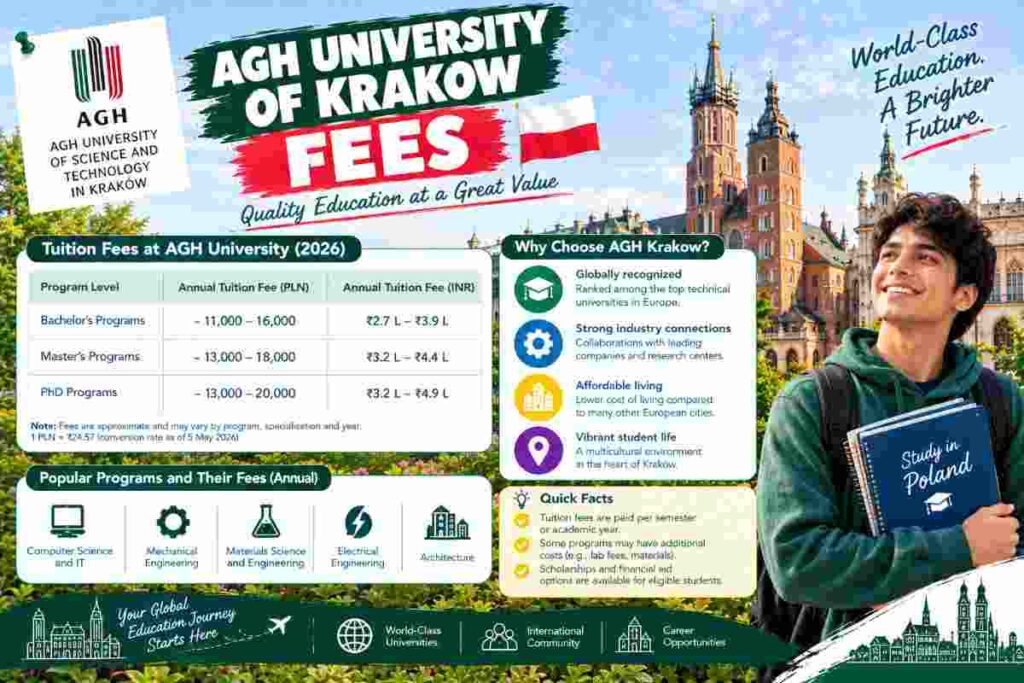 agh university of krakow fees