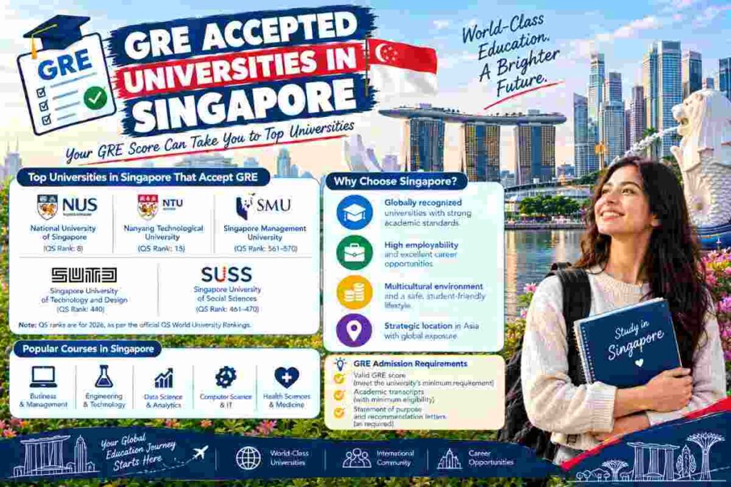 gre accepted universities in Singapore