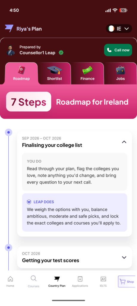 LeapScholar Study Abroad App: The Complete Guide to Every Feature (2026)