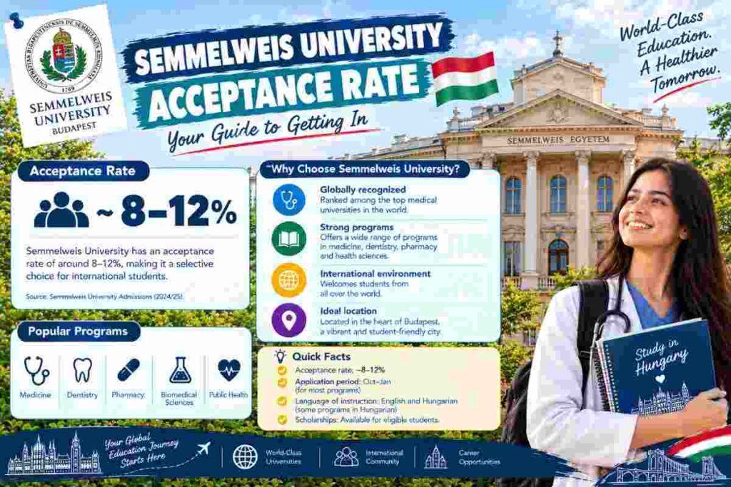 semmelweis university acceptance rate