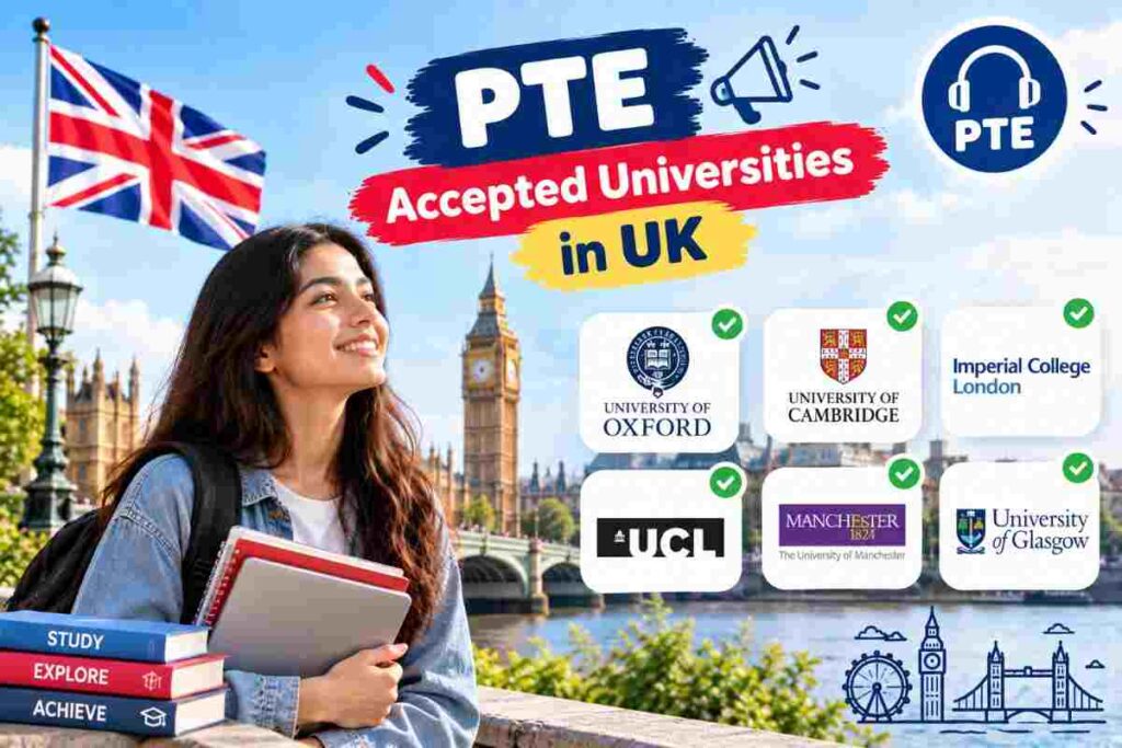 PTE Accepted Universities in UK