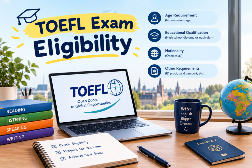 TOEFL Exam Eligibility 2026: Criteria, Age Limit & Fees