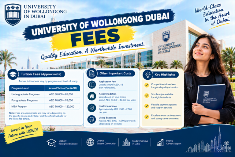 university of wollongong dubai fees